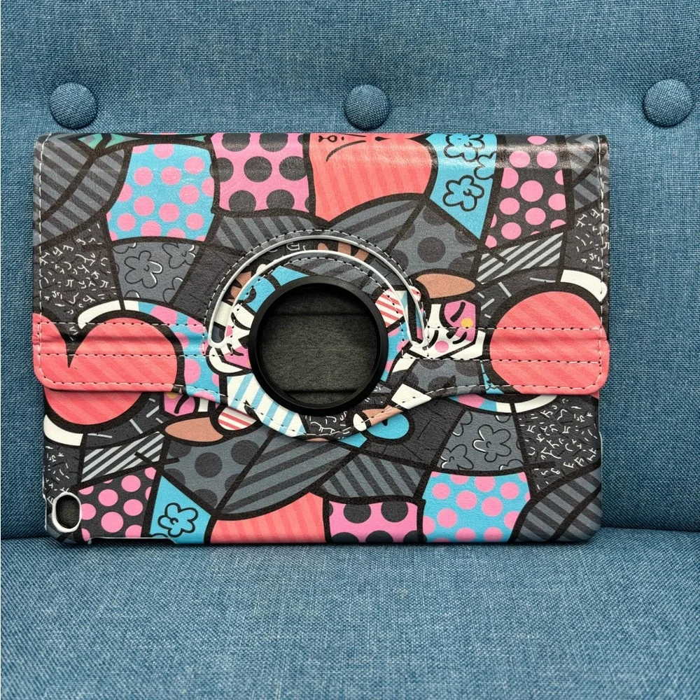 Colorful Geometric Rotating Tablet Case for IPAD 5-6 (9.7 inch screen)